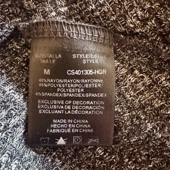 Christian Siriano New York Charcoal Long Sleeve Dress size Medium - Picture 7 of 8